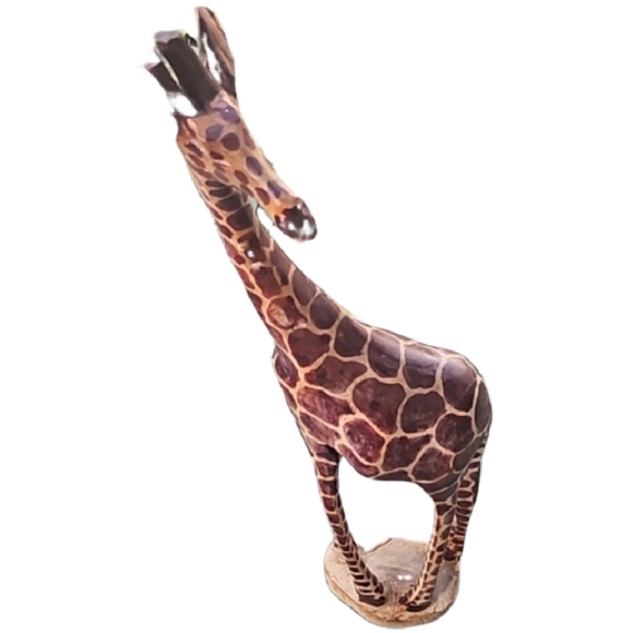 unbranded Other - 🩵 2 foot tall wood carved giraffe figurine